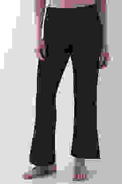 Black Rayon Spandex Flared Pants image number 4