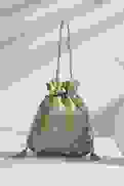 Dark Gold Fabric Potli Bag image number 0