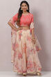 Mango Yellow Poly Cotton Lehenga Set image number 0
