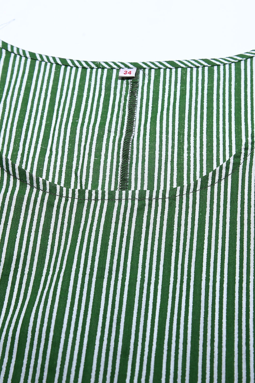 White And Green Cotton Double Layered Kurta image number 2