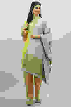 Beige Acrylic Yarndyed Dupatta image number 2