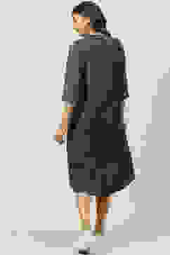 Indigo Art Silk A-Line Printed Kurta Dress image number 4