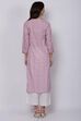 Pink Cotton A-Line Kurta Palazzo Suit Set image number 4