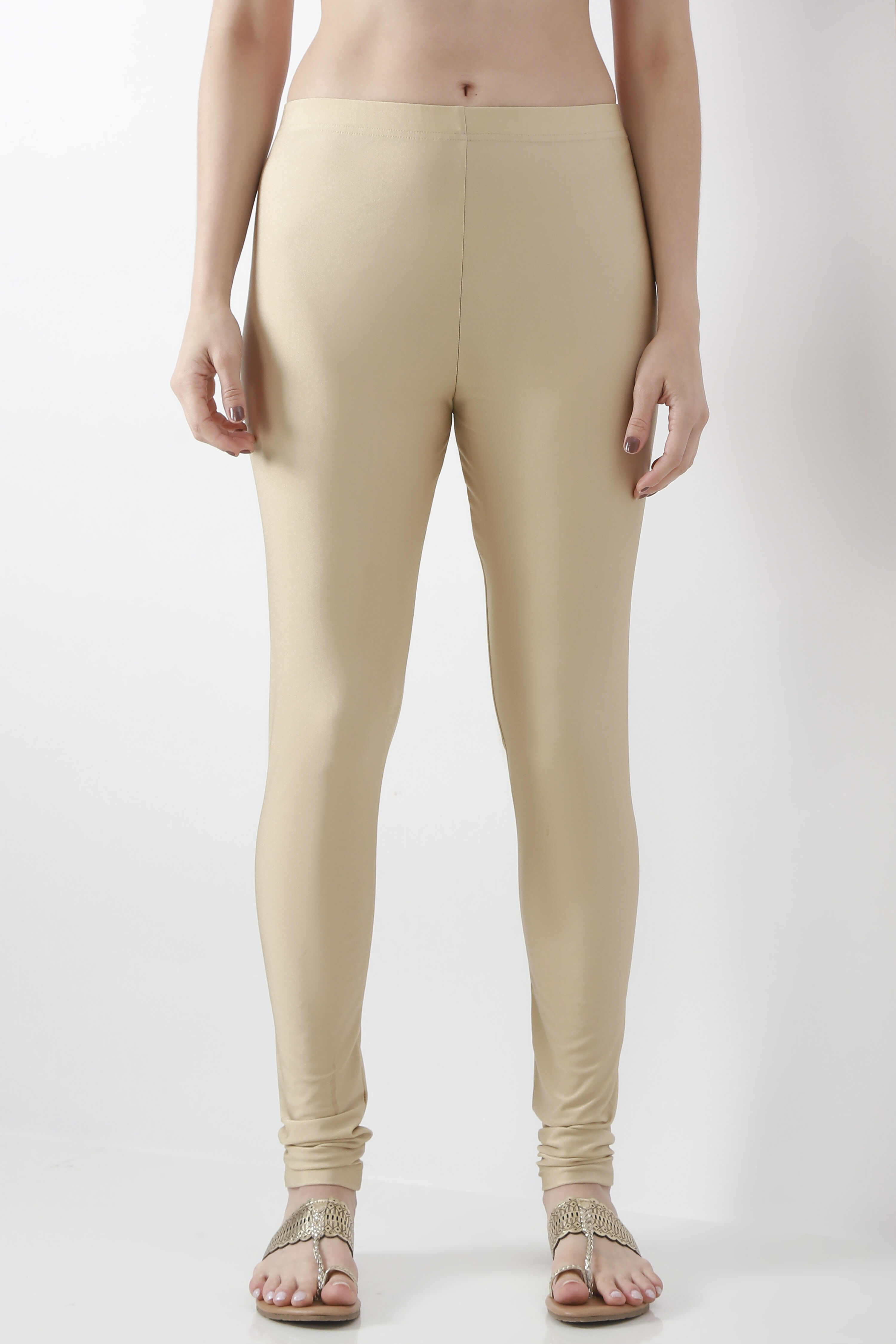 Brown Nylon Blend Leggings image number 4