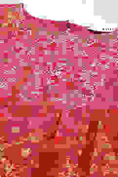 Red Art Silk Anarkali Printed Kurta Dress image number 1