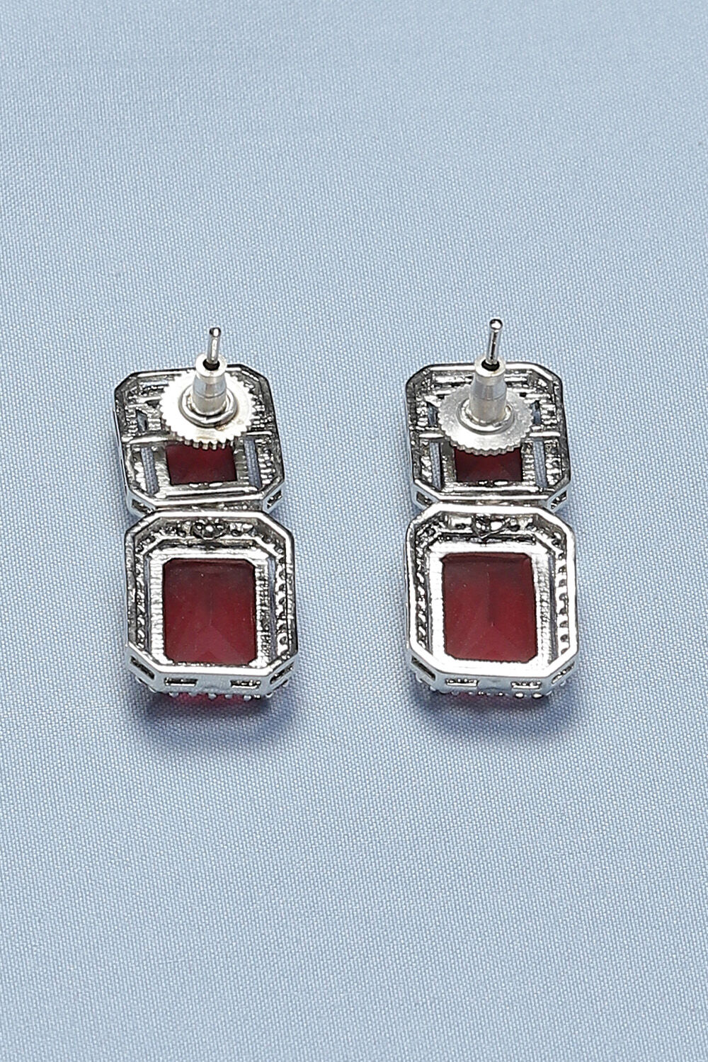 Pink Brass Earrings image number 2