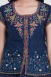 Navy Blue Cotton Lehenga Set image number 1