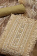 Yellow Chanderi Digital Print Unstitched Suit Set image number 1