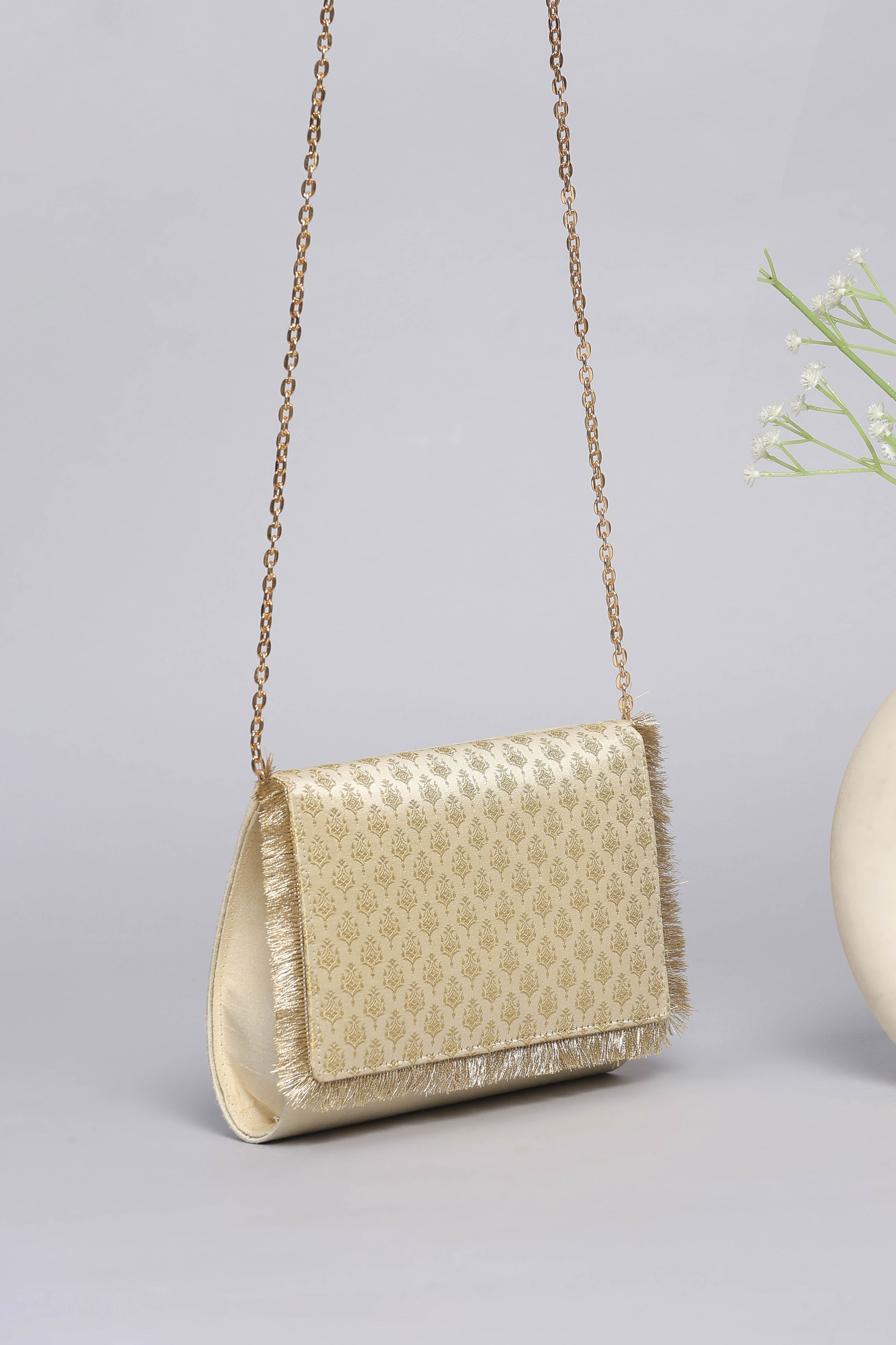 Gold Polycotton Clutch image number 3