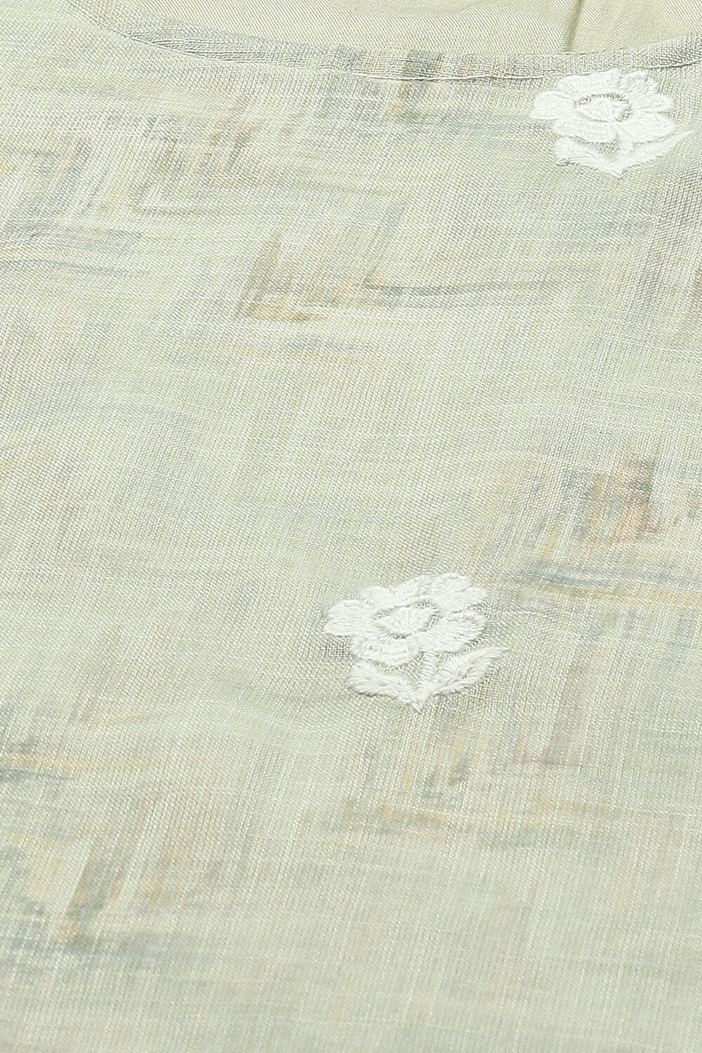 Pink Linen Unstitched Suit Set image number 2