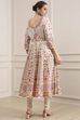 Off-White Cotton Printed Anarkali Suit Set image number 4