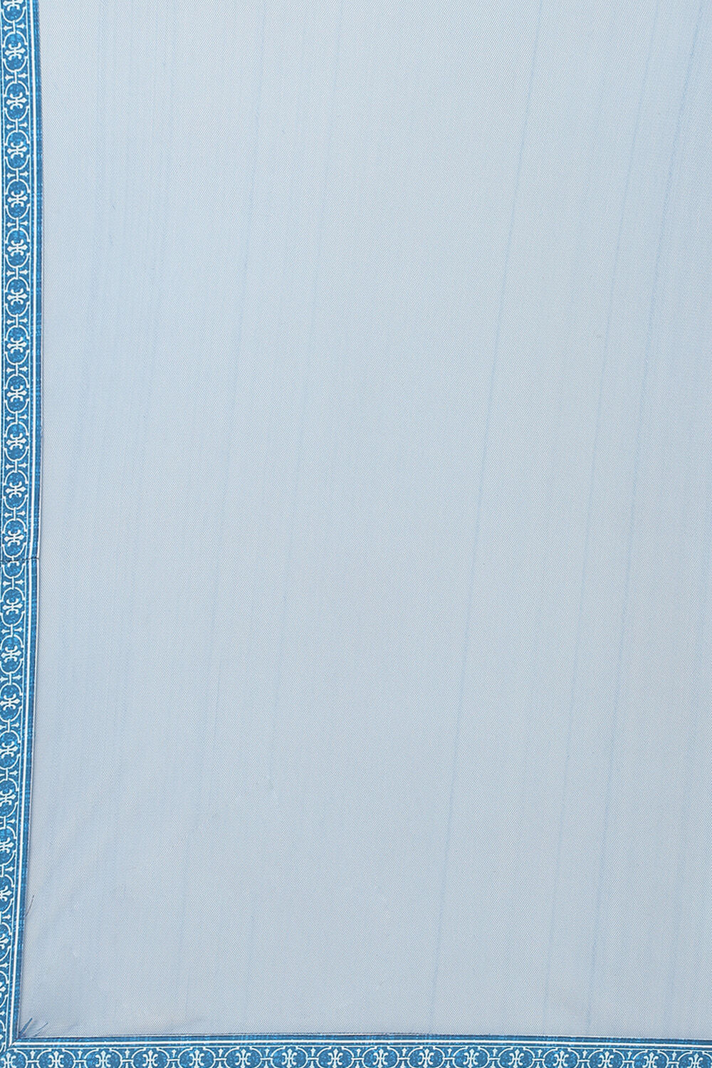 White Blue Cotton Anarkali Kurta Churidar Suit Set image number 2
