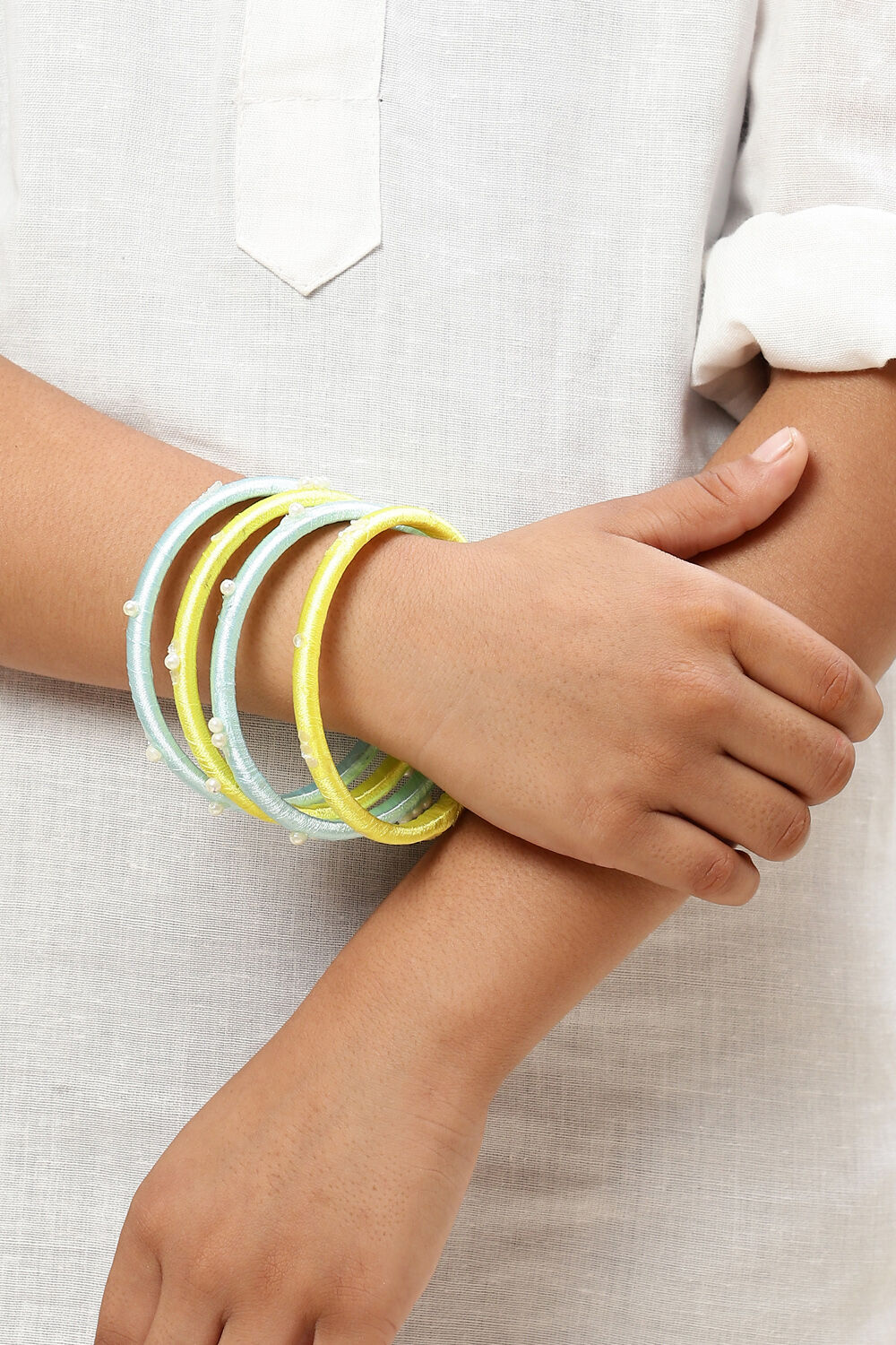 Blue & Yellow Kids Bangles image number 3
