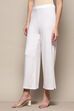 Beige Viscose Blend Solid Palazzo image number 2