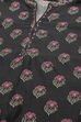 Black Cotton Straight Kurta Churidar Suit Set image number 1