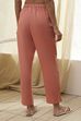 Rust Cotton Solid Regular Pants image number 5