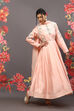 Powder Blue Cotton Blend Anarkali Kurta Suit Set image number 6