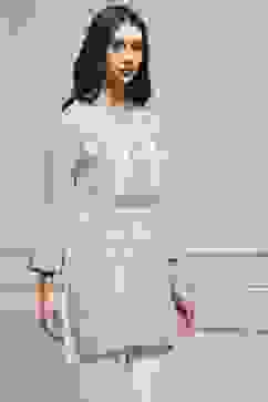 Aqua Blue Rayon Printed Kurti image number 4