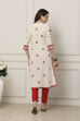 Orange Cotton Straight Kurta image number 3