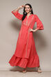 Coral Cotton Flared Printed Kurta