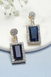 Navy Brass Earrings image number 0