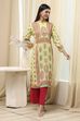 Green Printed Straight Kurta image number 0