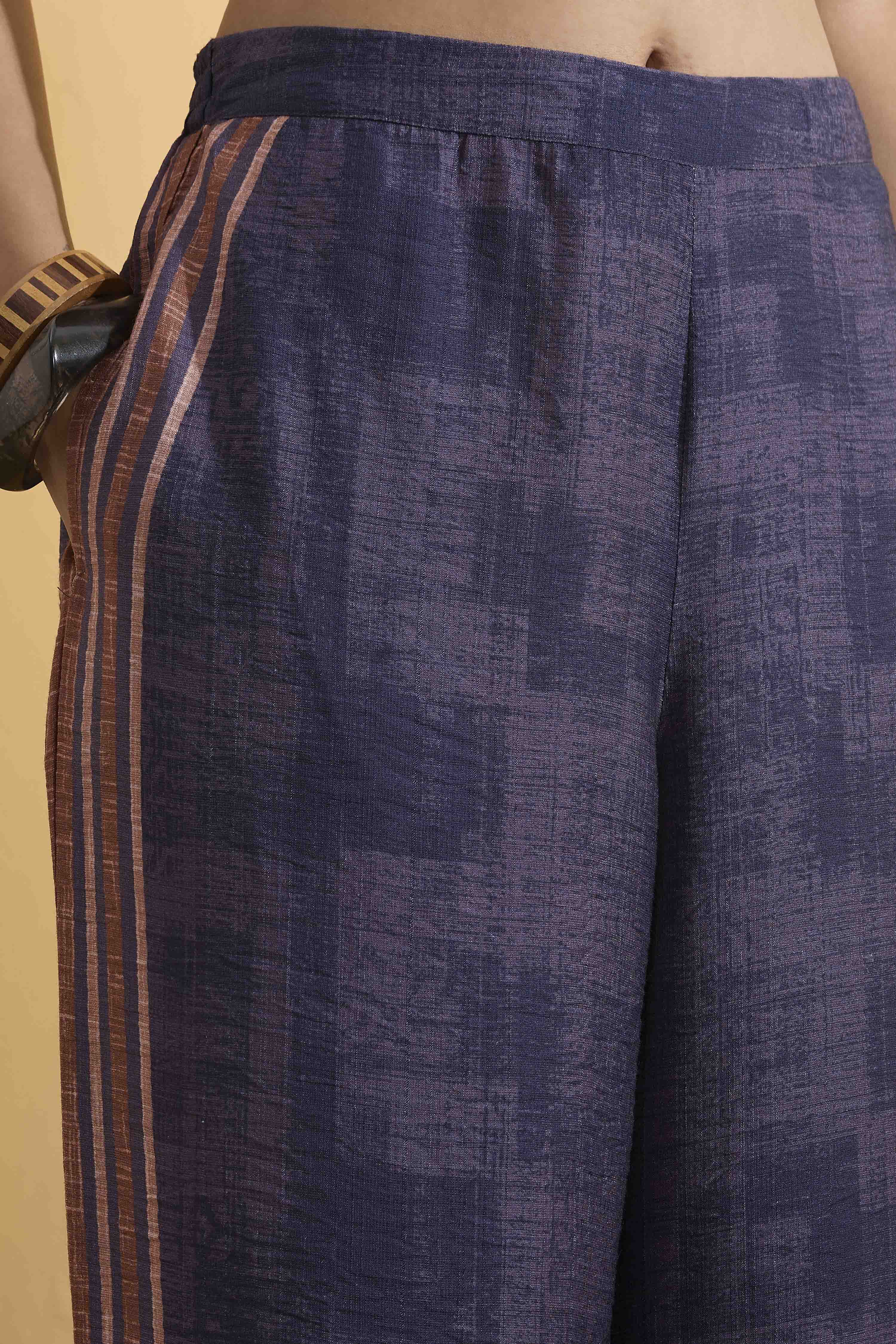 Violet Nylon Viscose Printed C-ord Set image number 2
