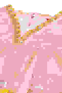 Peach Nylon Gathered Embroidered Kurta Garara Suit Set image number 1