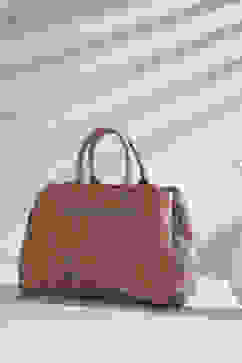 Brown PU Satchel image number 0