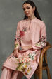 Ivory Silk Chanderi Floral Printed Straight Kurta Set image number 6