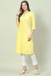 Blue Cotton Solid Kurti image number 0