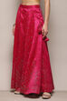 Fuchsia Metallic Design Flared Skirt image number 2
