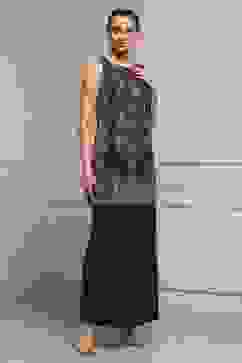 Purple Viscose Blend Straight Printed Kurta Pants Set image number 5