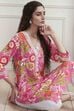 Yellow Floral Printed Straight Kurta image number 6