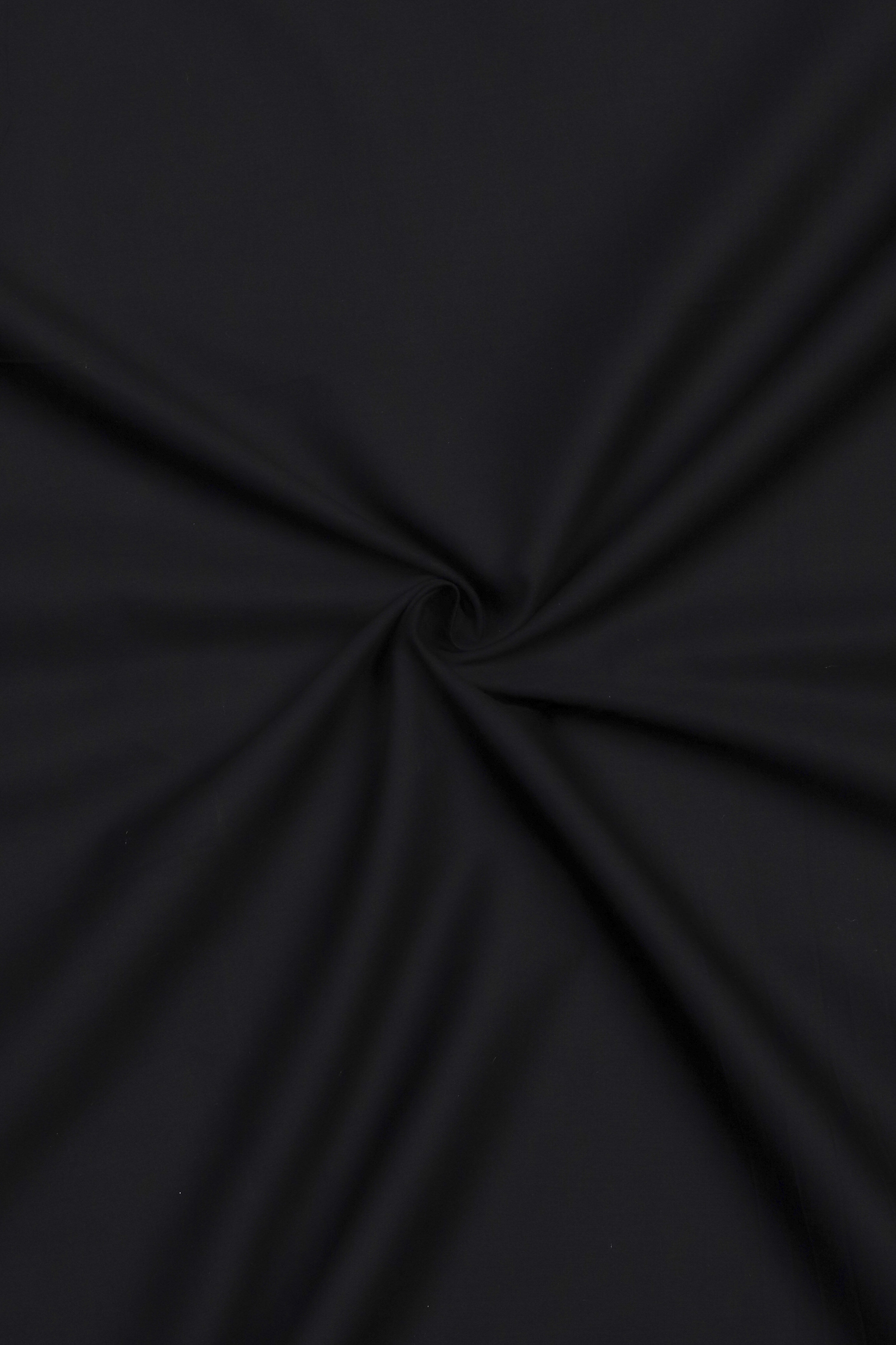 Black Cotton Jamdani Unstitched Suit Set image number 2