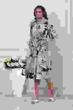 Black Cotton Poplin Flared Dress image number 2