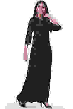 Black Rayon Fusion Dress image number 3