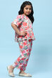 Off-White Pure Cotton Floral Print Top and Pant Set image number 5