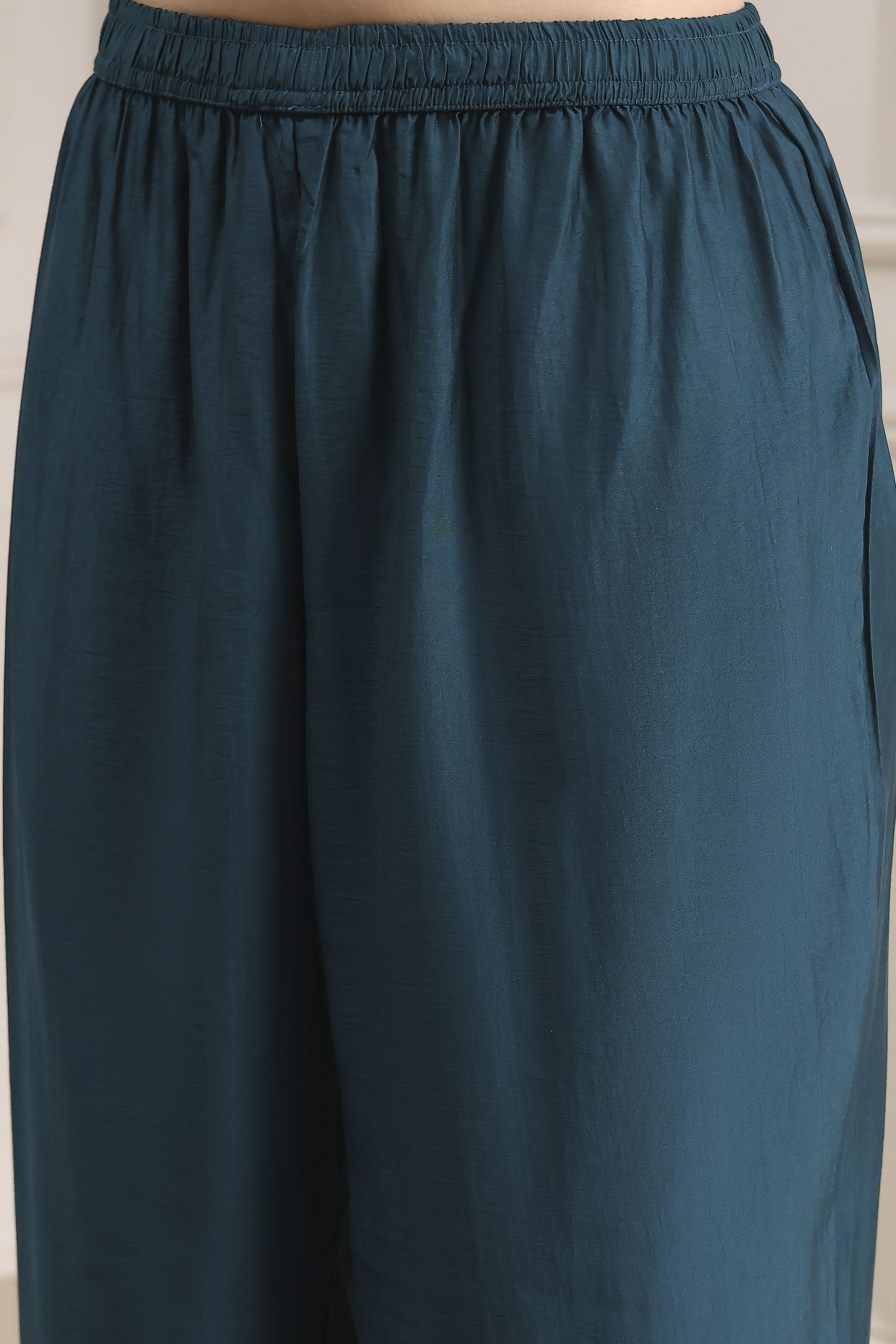 Burnt Orange Dyed Asymmetric Kurta Set image number 2