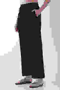 Black Solid Wide Leg Pants image number 2