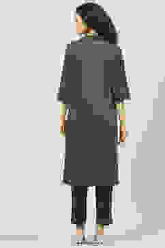 Forest Green Cotton Straight 2 Piece Set image number 4