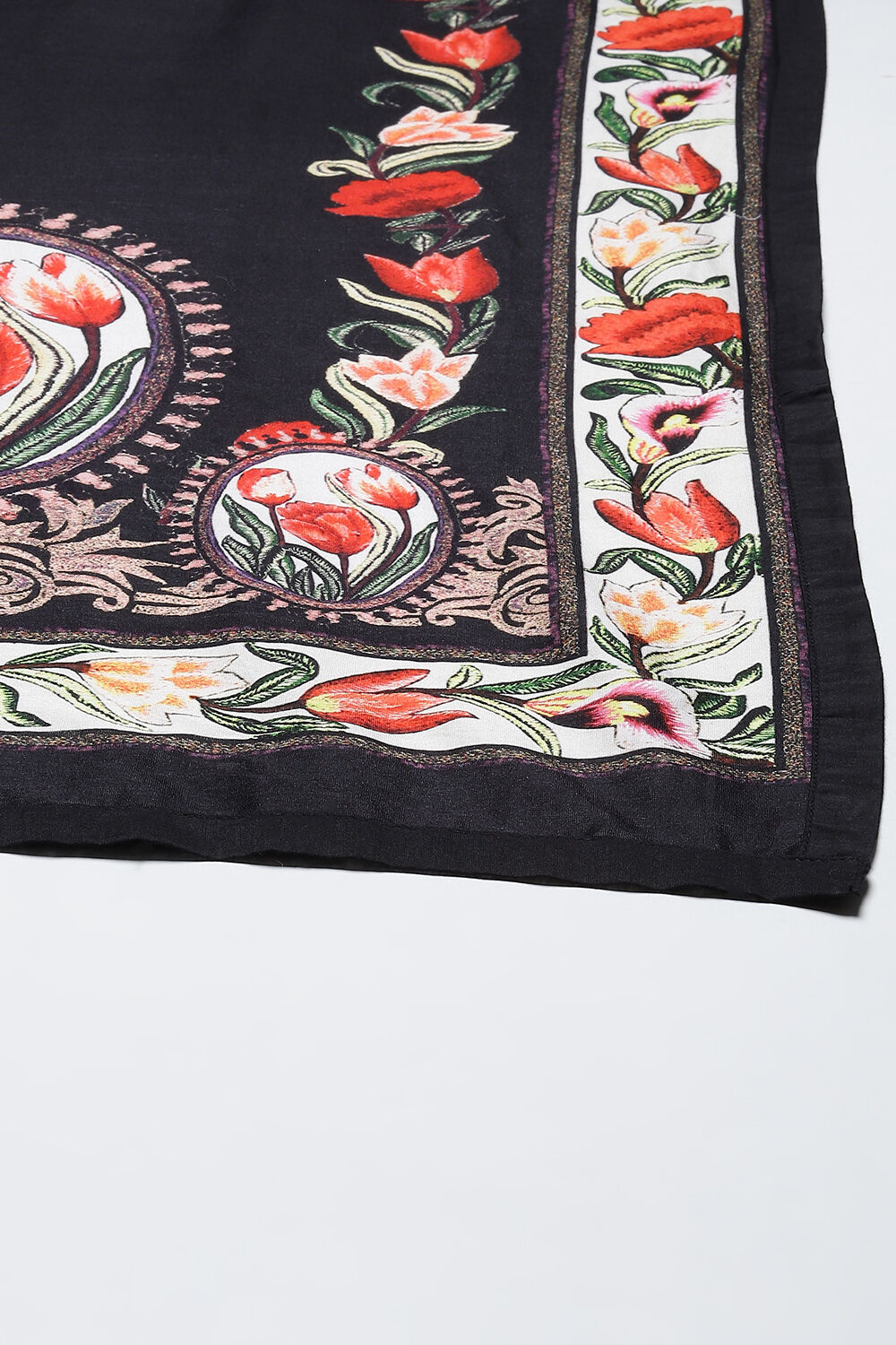 Rohit Bal Ivory Cotton Silk Anarkali Printed Suit Set image number 2