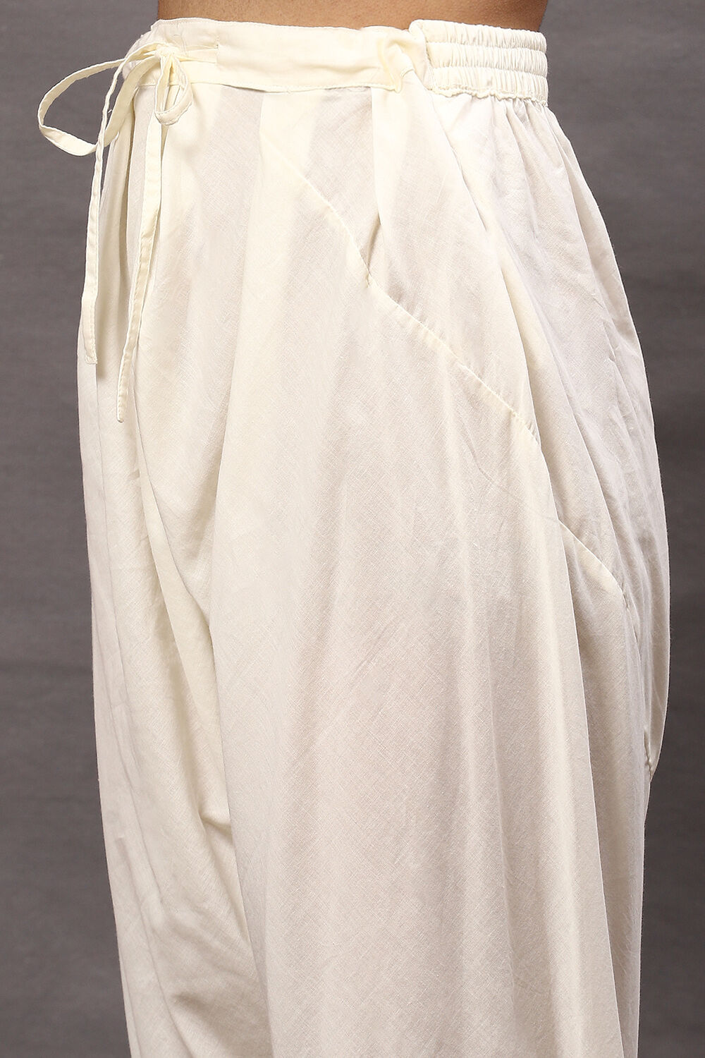 Cream Cotton Blend Straight Kurta Suit Set image number 2