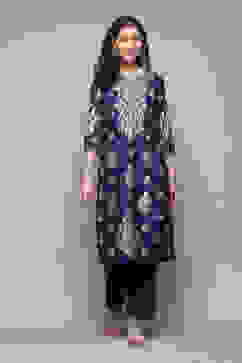 Purple Polyester Straight Printed 2 Piece Set image number 6