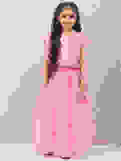 Pink Viscose Lehenga Set image number 6