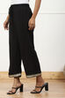 Black Polyester Palazzo Pants image number 2