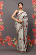 Pista Green Cotton Blend Saree image number 5