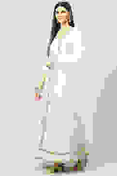 Ivory Cotton Blend Straight Kurta Garara Suit Set image number 3