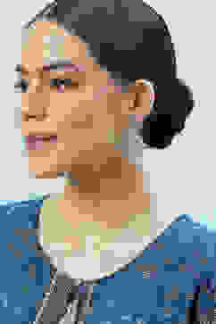 Mint Green Brass Earrings image number 3