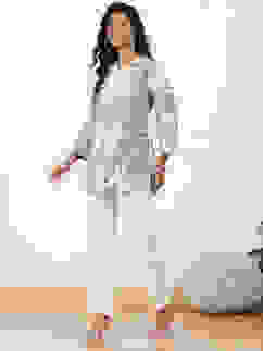 Off White Viscose Slim Solid Pants image number 0